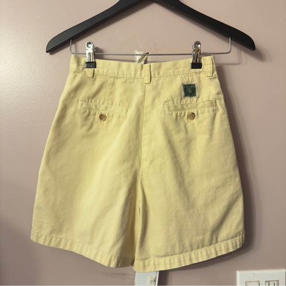 Lauren Ralph Lauren Petite Bermuda Shorts Light Yellow Women Size 4P - Picture 6 of 9